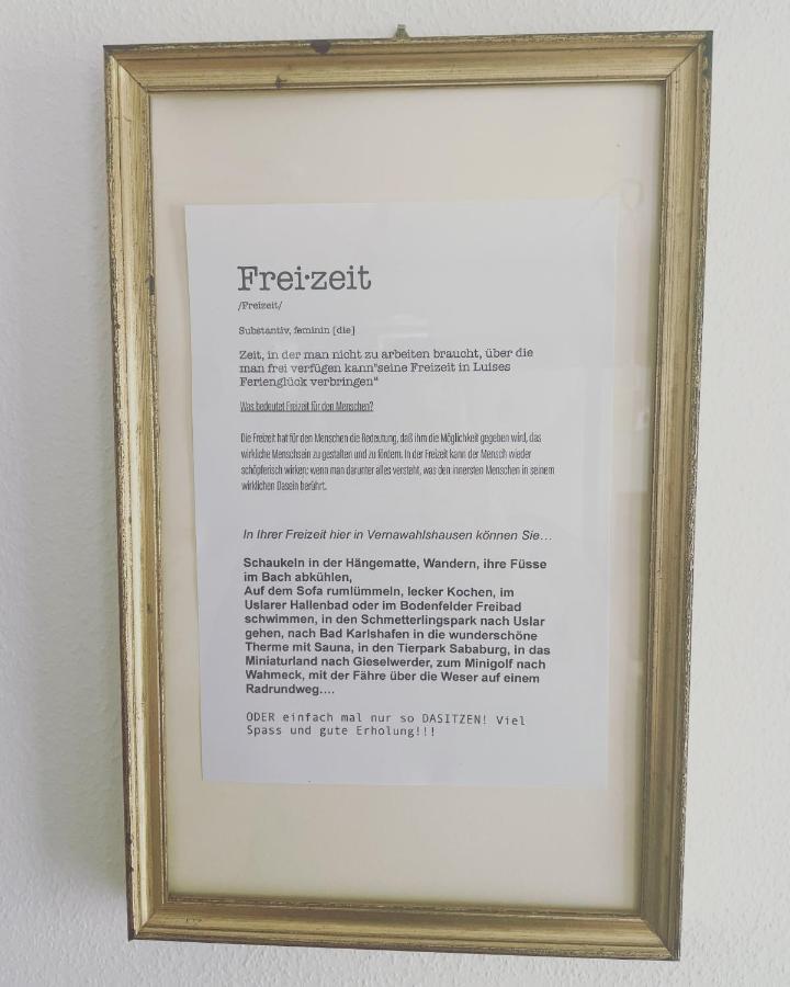 Luises Ferienglueck Apartment Vernawahlshausen ภายนอก รูปภาพ
